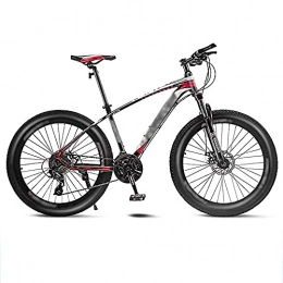 MQJ Mountain Bike MQJ Hardtail Mountain Bikes, Adult Road Men and Women Variable Speed Shock Absorber Bicycle 24 / 26 inch Portable 21 / 24 / 27 / 30 Accelerator Disc Brake Bicycle, D~24 Inches, 30 Speed