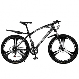 MQJ Mountain Bike MQJ Men's Mountain Bike 26-Inch Wheels with Suspension Fork 21 / 24 / 27-Speed with Double Disc Brake for Boys Girls Men and Wome / Black / 21 Speed