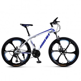 MUYU Mountain Bike MUYU Adult Mountain Bike 26 Inches Carbon Steel Frame 21 Speed (24 Speed, 27 Speed, 30 Speed) Unisex Road Bike, Blue, 30speed