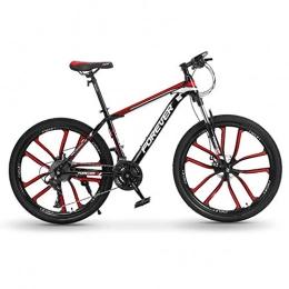 MYRCLMY Mountain Bike MYRCLMY 24 Inch Mountain Bike Aluminum MTB Bicycle for Men Urban Commuter City Bicycle 24 / 27 / 30-Speed Mountain Bike Bicycle Adult Student Outdoors, Red, 27 speed