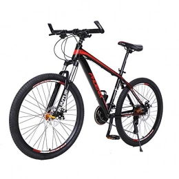 MYRCLMY Mountain Bike MYRCLMY Mountain Bike, Aluminum Alloy Mountain Bike, Adult Male And Female Students 24 / 27 Speed Transmission Road Bike 26 Inches, Oil Brake Mountain Bike, City, Red, 27 speed