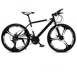N-A 24 inch/26 inch adult mountain bike, 3 cutter wheel bicycle variable speed double disc brake, off-road 21/24/27/30 speed gear-3 cutter wheel black_27 speed 24 inches