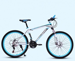 N/AO Mountain Bike N / AO Adult Trail Bike 26 Inch 21 Speed Mountain Bicycle Double Disc Brake High-Carbon Frame Bikes-blue