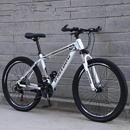 N/AO Bike N / AO Mountain Trail Bike Aluminum Alloy Gearshift Bicycle 21Speed Student Bicycle 26 Inch Outroad Bike Spoke Wheel -Black_and_white