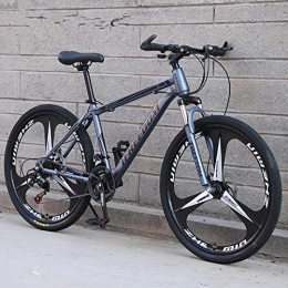 N/AO Mountain Bike N / AO Mountain Trail Bike Dual Disc Brakes Gearshift Bicycle 26 inch Integrated Wheels 21speed Road Bicycle -gray