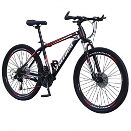 N/C Mountain bike 26-inch 21-speed men and women black, aluminum alloy frame derailleur system and disc brakes