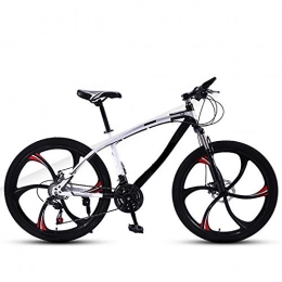 ndegdgswg Mountain Bike ndegdgswg Mountain Bike, 24 Inch Double Disc Brakes Double Shock Absorption Ultra Light Student and Adult Variable Speed Bicycle 24inches24speed Curvedbeamwhiteandblacksix-bladeintegratedwheel