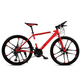 ndegdgswg Mountain Bike ndegdgswg Mountain Bike Bicycle, 26 Inch 27 / 30 Speed Dual Disc Brakes One Wheel Off Road Variable Speed Student Bicycle 30speed 10knifewheel(red)