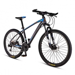 NENGGE Mountain Bike NENGGE 33-Speed Hardtail Mountain Bikes for Men Women, All Terrain Adults Mountain Trail Bicycle with Adjustable Seat, Dual Disc Brake & Front / Full Suspension, Blue Spokes, 27.5inch