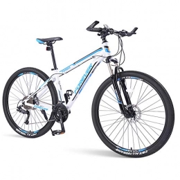NENGGE Bike NENGGE Hardtail Mountain Bikes 33-Speed for Men Women, Adults Aluminum alloy All Terrain Mountain Bicycle with Front Suspension / Dual Disc Brake, Anti-Slip, Blue, 26 Inches