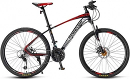 No branded Mountain Bike No Branded Forever Adult MTB Mountain Bike, Hardtail Bicycle with Adjustable Seat, YE880, 26 inch, 27 Speed, Aluminum Alloy Frame, Black-Red Standard