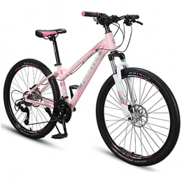 NOLOGO Bike Nologo 26 Inch Womens Variable Speed Mountain Bikes, Aluminum Frame Hardtail Cross-country Mountain Bicycle, Adjustable Seat & Handlebar, Bicycle With Front Suspension (Color : 30 speed)