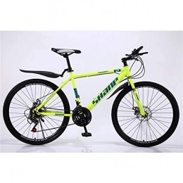 Novokart Bike NOVOKART Country Mountain Bike 24 Inches, Aadolescents MTB, Hardtail Bicycle with Adjustable Seat, Suitable for Children and Student, Yellow, Spoke Wheel, 21-stage shift