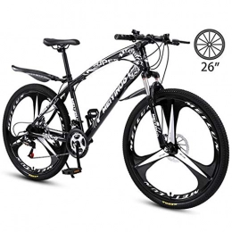 NYANGLI Bike NYANGLI Mountain Bike, 26 Shock Absorber Aluminum Bike, Inch Disc Brake 21 / 24 / 27 Speed Student Bike Adult Bicycle Mountain Bike, Black, 24speed