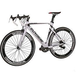 EUROBIKE Mountain Bike OBK Road Bike 54CM Aluminium Frame For Men 14 Speed Aluminum Racing Bicycles 700C Wheels (White)