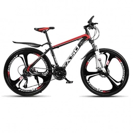 tools Mountain Bike Off-road Bike MTB Bicycle Road Bicycles Adult Teens City Shock Absorber Bikes Mountain Bike Adjustable Speed For Men And Women Double Disc Brake (Color : Red-26in, Size : 30 speed)