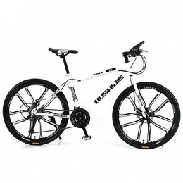 FLYFO Bike One-Wheel Mountain Bike, 26-Inch Male And Female Shock-Absorbing Variable-Speed Student Bikes, 21 / 24 / 27 / 30-Speed Couple Mountain Bicycle, MTB, White, 30 speed