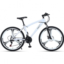 PBTRM Mountain Bike PBTRM 26 Inch 27 Speed Mountain Bike for Adult And Youth, High Carbon Steel Frame, Lockable Front Fork, Magnesium Alloy One-Piece Wheel, Suitable Height: 160-185Cm, White