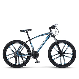 PBTRM Mountain Bike PBTRM Adult Mountain Bike 24 / 26 Inch Steel Frame, 21 / 24 / 27 Speed Gears Full Suspension MTB Bicycle 10 Spoke Magnesium Wheels, Road Bikes with Front Suspension Dual Disc Brakes, 26" A, 21 Speed
