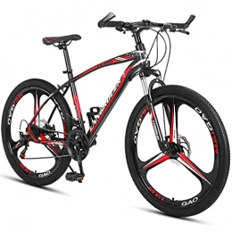 PBTRM Bike PBTRM MTB Mountain Bike 26 Inches, 27 Speed Rear Deraileur, Front And Rear Disc Brakes, Multiple Colors, Suitable Height 160-185 Cm, Red