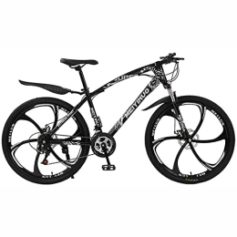 PhuNkz  PhuNkz 26 inch Mountain Bike for Men Women, Lightweight Aluminum Alloy Full Frame, 21 / 24 / 27 Speed Gears with Double Suspension and Disc Brakes / Black / 21 Speed