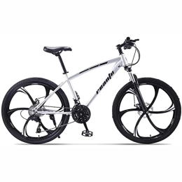 PhuNkz  PhuNkz 26 Inches Adult Mountain Bike for Men and Women, High-Carbon Steel Frame Bikes 21-30 Speed Wheels Gearshift Front and Rear Disc Brakes Bicycle / Sier / 21 Speed