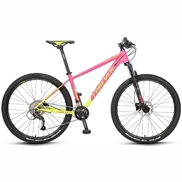 PhuNkz  PhuNkz 27.5 inch Professional Racing Bike, Mountain Bike for Women Adult Aluminum Alloy Frame 18-Speed Off-Road Variable Speed Bicycle / Pink / 27.5 Inches