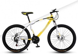 PLYY Bike PLYY Bike, Mountain Bike Men'S And Women'S Road Bikes Summer Travel Outdoor Bicycle Student Bicycle Double Shock Disc Brake Speed Adjustable 24Inch 21 Speed (Color : Yellow)