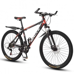 BaiHogi Bike Professional Racing Bike, Mountain Bike, 26 inch Women / Men MTB Bicycles Lightweight Carbon Steel Frame 21 / 24 / 27 Speeds Front Suspension / White / 27Speed (Color : Red, Size : 27Speed)