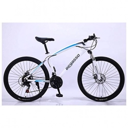 PYROJEWEL Bike PYROJEWEL Outdoor sports Mountain Bike 24 Speeds Mens HardTail Mountain Bike 26" Tire And 17 Inch Frame Fork Suspension with Lockout Bicycle Mechanical Dual Disc Brake Outdoor sports (Color : White)