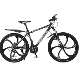 QCLU Bike QCLU Carbon-rich Steel Strong 26 Inch Mountain Bike Fully, Suitable from 160 Cm-180cm, Disc Brakes Front and Rear, Full Suspension, Boys-men Bike, With Front and Rear Fender (Color : Black)