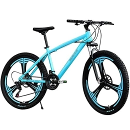 QCLU Mountain Bike QCLU Mountain Bike, 26 Inch Carbon Steel Mountain Bike, 3-spoke Rims, 21-speed Racing Bike, Full Suspension MTB Adult Bike, Student Bicycle, City Bike (Color : Blue)