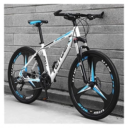 QEEN Bike QEEN Bicycle Adult Mountain Off Road Speed Road Sports Car Male and Female Students Lightweight Racing Youth Shock Absorber Bike (Color : White blue, Size : 27 speed)
