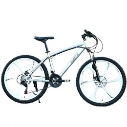 QIANSHION Bike QIANSHION 26IN Carbon Steel Mountain Bike 24 Speed Bicycle Full Suspension MTB (Silver)