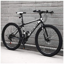 QIMENG Bike QIMENG 26 Inch Mountain Bikes High-Carbon Steel Hardtail Mountain Bike 21 / 24 / 27 / 30 Speed Drivetrain Front Suspension Mechanical Disc Brakes Suitable for Height 160CM-180CM, B, 24 speed