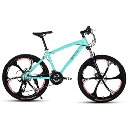Qinmo Bike Qinmo 26inch 27-Speed Mountain Bikes, Dual Disc Brake Mountain Bike, Mens Women Adult All Terrain Mountain Bike, Adjustable Seat 6 cutter wheel (Color : A, Size : 24 speed)