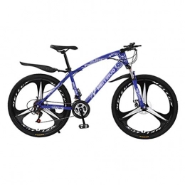 Qinmo Mountain Bike Qinmo Men's and women's mountain bike bicycles, high carbon steel frame, spring front forks, double disc brakes, 26-inch shift bicycle, 3 cutter wheels (Color : B, Size : 24 speed)