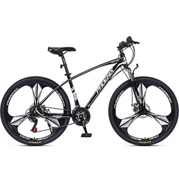 QIU Mountain Bike QIU Mountain Bikes HYX1 26 Inches 3 Spoke Wheels 21 Speed Mountain Bicycle Dual Disc Brake Bicycle (Color : White, Size : 26")