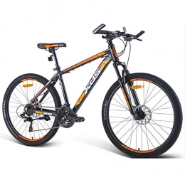 Qj Bike Qj Mountain Bikes 26 Inch, Aluminum 21 Speed Mountain Bike with Dual Disc Brake, Adult Alpine Bicycle, Anti-Slip Bikes, orange, 17in