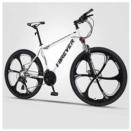 QMMD Bike QMMD 24-Inch Men's Mountain Bikes, Hardtail Mountain Bike, Adult Dual Disc Brake Mountain Trail Bike, 21-24-27-30-Speed High-carbon Steel Anti-Slip Bikes, C 6 Spoke, 27 speed