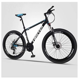 QMMD Mountain Bike QMMD 26-Inch Mountain Bikes, Men's Hardtail Mountain Bike, 21-24-27-30-Speed Bicycle, Dual Disc Brake, Adult High-carbon Steel Anti-Slip Bikes, Anti-Slip Bikes, D Spoke, 21 speed