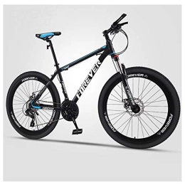 QMMD Mountain Bike QMMD 26-Inch Mountain Bikes, Men's Hardtail Mountain Bike, 21-24-27-30-Speed Bicycle, Dual Disc Brake, Adult High-carbon Steel Anti-Slip Bikes, Anti-Slip Bikes, D Spoke, 30 speed