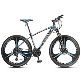 QMMD Bike QMMD 27.5 Inch Men's Mountain Bikes, Front Suspension Hardtail Mountain Bike, 24, 27, 30, 33 Speed Shifting System, Aluminum Frame Bicycle, Adult Mountain Trail Bike, blue 3 Spoke, 30 speed