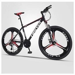 QMMD Bike QMMD Adult Mountain Bikes, 26-Inch Hardtail Mountain Bike, Men's High-carbon Steel Bicycle, Dual Disc Brake Mountain Trail Bike, 21-24-27-30-Speed Anti-Slip Bikes, B 3 Spoke, 24 speed