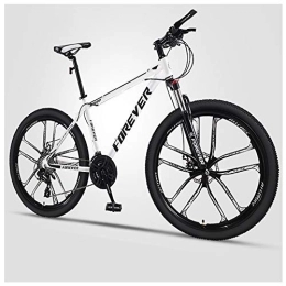 QMMD Bike QMMD Mountain Bikes, Adult 27.5-Inch Hardtail Mountain Bike, Men's Mountain Bicycle, Dual Disc Brake, High-carbon Steel All Terrain Mountain Bike, Anti-Slip Bikes, C 10 Spoke, 21 speed