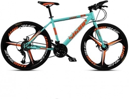 QZ Bike QZ 24 Inch Mountain Bike, Double Disc Brake / High-Carbon Steel Frame Bikes, Beach Snowmobile Bicycle Alloy Wheels