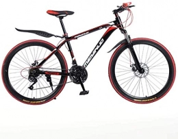 QZ Mountain Bike QZ 26In 24-Speed Mountain Bike For Adult, Lightweight Aluminum Alloy Full Frame, Wheel Front Suspension Mens Bicycle, Disc Brake 6-11 (Color : Black 1)