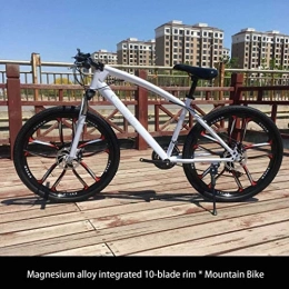 QZ Mountain Bike QZ Adult 26 Inch Mountain Bike, Juvenile Student City Road Racing Bikes, Double Disc Brake Mens Mountain Bicycle, Magnesium Alloy Integrated 10-Blade Rim Wheels (Color : C, Size : 27 speed)