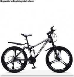 QZ Bike QZ Adult Downhill Mountain Bike, Double Disc Brake Off-Road Snow Bikes, High-Carbon Steel Frame Beach Bicycle, 24 Inch Wheels (Color : Black, Size : 24 speed)