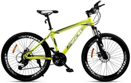 QZ Mountain Bike QZ Adult Mountain Bike, Double Disc Brake / High-Carbon Steel Frame Bikes, Beach Snowmobile Bicycle, 24 Inch Wheels, Green, 21 speed